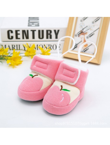 0-9 Months Old Baby Does Not Lose Shoes, Autumn And Winter Newborn Cotton Boots, Baby Cotton Shoes, Thickened Warm Soft Soled Small Shoes