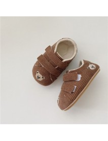 Baby Shoes For Autumn And Winter, 0-2 Year Old Toddlers With Soft Soles And Non Slip Front Shoes. Baby Plush Lining Keeps The Heel Warm And Won't Fall Off