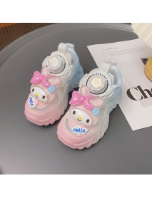 2023 Summer New Children's Sports Shoes Cartoon Nightglow Jade Gui Dog Dad Shoes, Big Girl Children's Shoes, Running Shoes