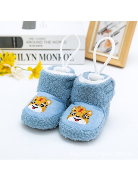 0-9 Months Old Baby Does Not Lose Shoes, Autumn And Winter Newborn Cotton Boots, Baby Cotton Shoes, Thickened Warm Soft Soled Small Shoes