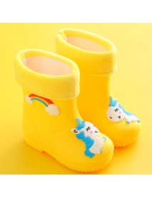 Children's Rain Shoes, Men's And Women's Water Shoes, Plush And Cotton Insulation Cartoon Rubber Boots, Water Boots, Rain Boots, Anti Slip Rubber Shoes, Snow Boots