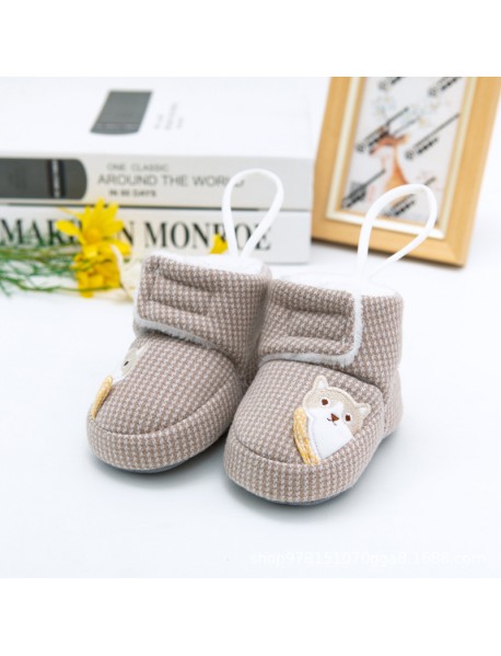 0-9 Months Old Baby Does Not Lose Shoes, Autumn And Winter Newborn Cotton Boots, Baby Cotton Shoes, Thickened Warm Soft Soled Small Shoes