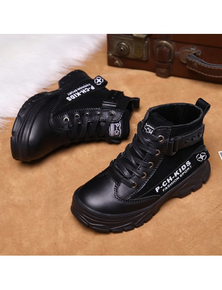 Boys Martin Boots 2023 Autumn/winter New Girls Plush Insulation Two Cotton Short Boots Boys Snow Boots Children's Boots