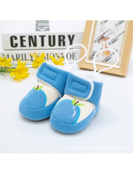 0-9 Months Old Baby Does Not Lose Shoes, Autumn And Winter Newborn Cotton Boots, Baby Cotton Shoes, Thickened Warm Soft Soled Small Shoes