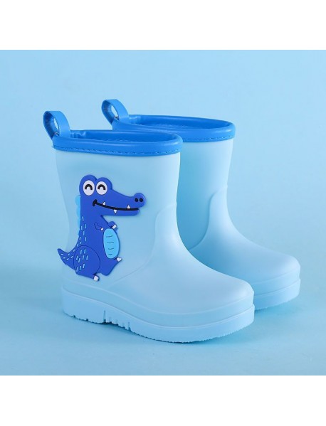 2-13 Year Old Children's Rain Shoes, Boys And Girls With Cotton Plush Rain Boots, Dinosaur Waterproof Shoes, Children's Water Shoes, Elementary School Students' Water Boots, Cross-Border