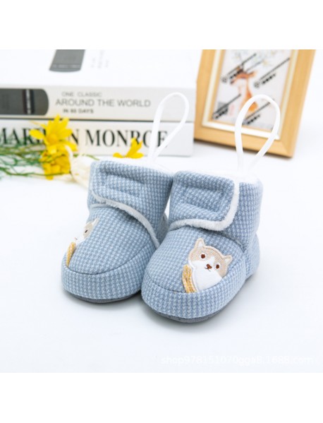 0-9 Months Old Baby Does Not Lose Shoes, Autumn And Winter Newborn Cotton Boots, Baby Cotton Shoes, Thickened Warm Soft Soled Small Shoes