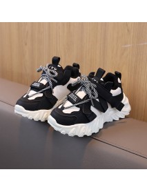 2023 Autumn/Winter Two Cotton Warm New Children's Sports Shoes Korean Edition Boys' Shoes Fashion Children's Shoes Trendy Girls' Dad Shoes