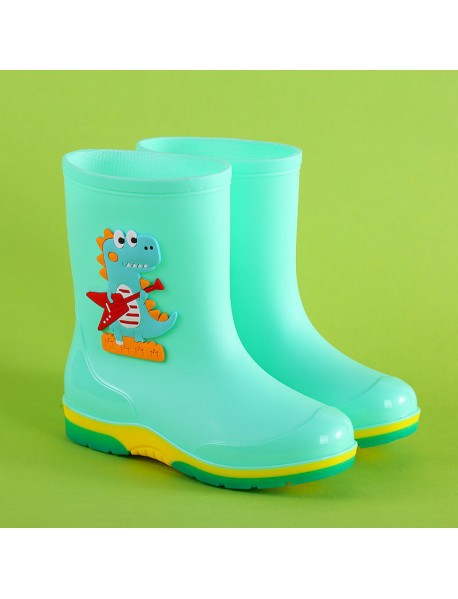 2-13 Year Old Children's Rain Shoes, Boys And Girls With Cotton Plush Rain Boots, Dinosaur Waterproof Shoes, Children's Water Shoes, Elementary School Students' Water Boots, Cross-Border