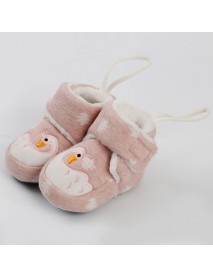 Autumn And Winter Baby Cotton Shoes 0-1 Year Old Boys And Girls Walking Shoes Baby Cotton Shoes Anti Slip Soft Sole Plush Warm Children's Shoes