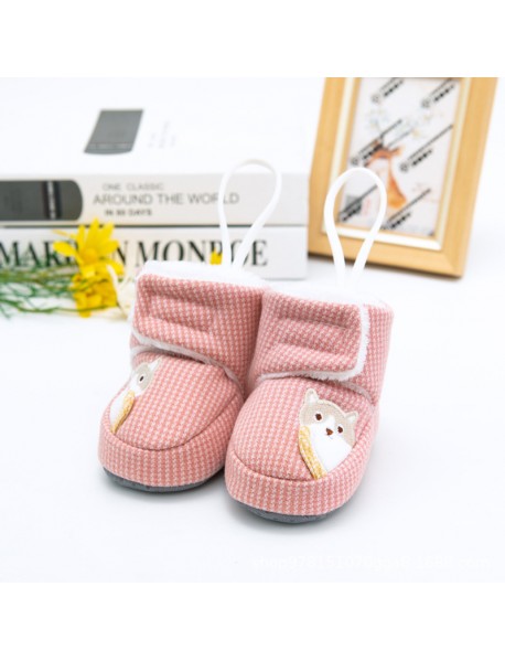 0-9 Months Old Baby Does Not Lose Shoes, Autumn And Winter Newborn Cotton Boots, Baby Cotton Shoes, Thickened Warm Soft Soled Small Shoes