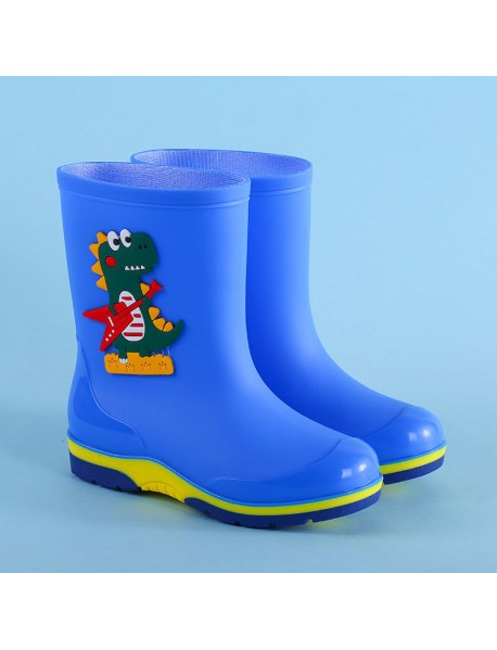 2-13 Year Old Children's Rain Shoes, Boys And Girls With Cotton Plush Rain Boots, Dinosaur Waterproof Shoes, Children's Water Shoes, Elementary School Students' Water Boots, Cross-Border